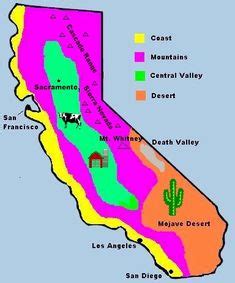 Idea: display a regional map of California with the "Regions of California Project" (by Lessons ...