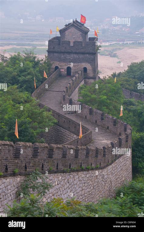 The Great Wall of China near Dandong, UNESCO World Heritage Site ...