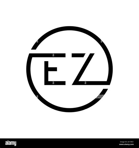 Initial EZ Letter Logo Creative Typography Vector Template. Creative Circle Letter EZ Logo ...