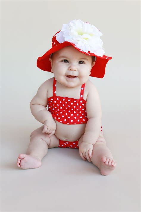 Sun Hats Red Dot Sun Hats with White Large Peony | Baby sun hat, Baby girl hats, Cute kids