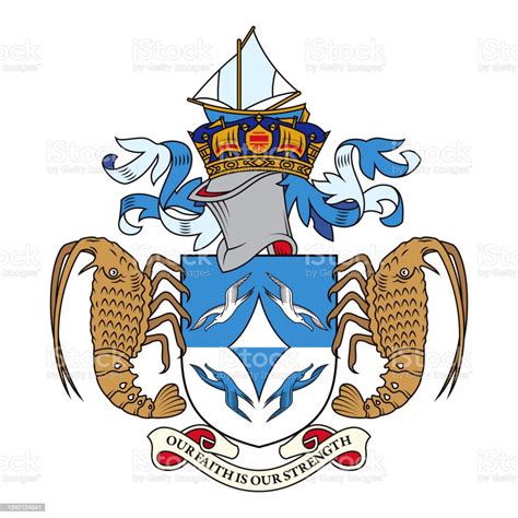 Tristan Da Cunha Coat Of Arms Stock Illustration - Download Image Now ...