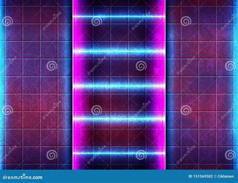 Abstract Glow Background with Bright Neon Effects Stock Vector - Illustration of noir, club ...