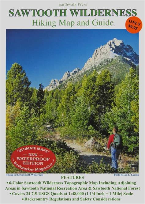 Sawtooth Wilderness, Idaho, waterproof by Earthwalk Press | Hiking map, National geographic maps ...