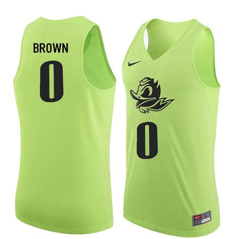 Oregon Ducks Men's #0 Troy Brown Basketball College Yellow Jersey TGO35O5Y - Troy Brown Jersey ...