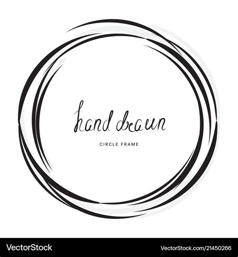 Hand drawn circle Royalty Free Vector Image - VectorStock