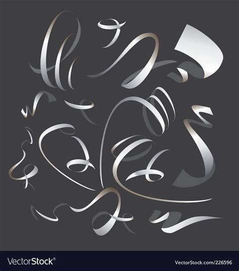 Silver ribbon Royalty Free Vector Image - VectorStock