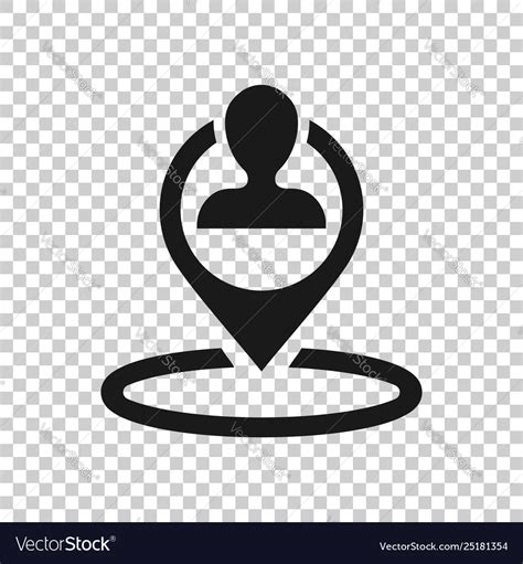 Placement icon in transparent style people pin Vector Image