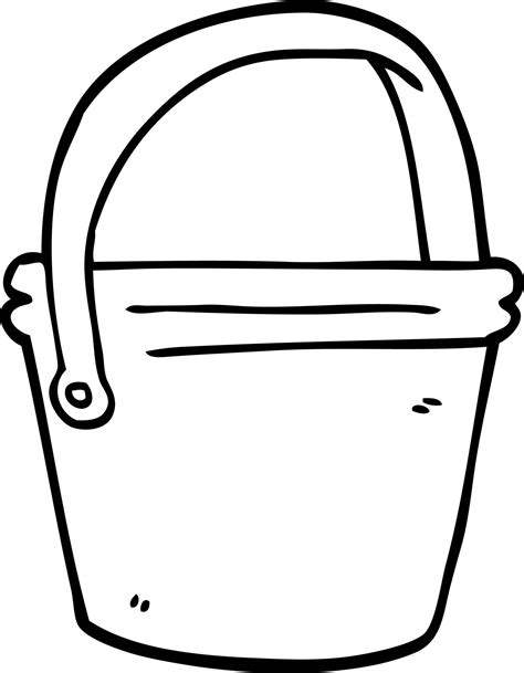 line drawing cartoon bucket 12182241 Vector Art at Vecteezy