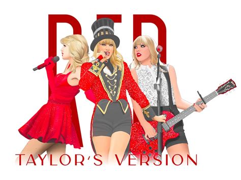 Taylor Swift Red Taylors Version Glossy Print | Etsy