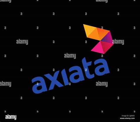 Axiata Group, rotated logo, black background Stock Photo - Alamy