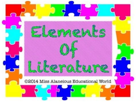 Elements of Literature Mini-Posters for Language Arts! | Teaching Resources