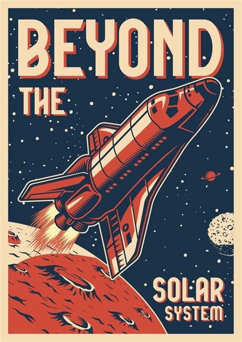 Retro Space Poster Space Travel Poster Space Wall Art Retro - Etsy UK