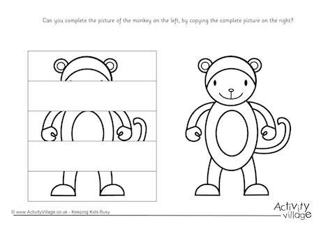 Monkey Puzzle Worksheets | Monkey pictures, Picture puzzles, Monkey puzzle book