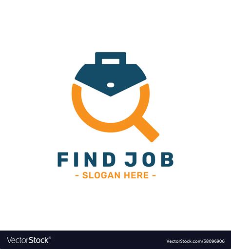 Find job logo design template Royalty Free Vector Image