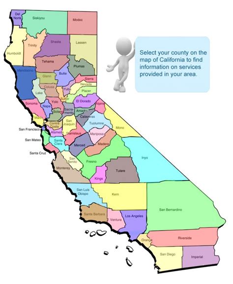 Printable Map Of California Counties