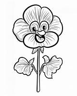 Printable Pansy Coloring Pages sketch template