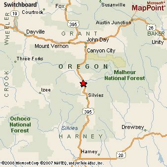 Seneca, Oregon Area Map & More