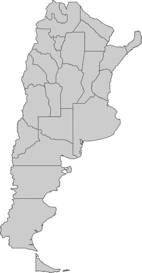 Mapa de Argentina con división política - Stanser