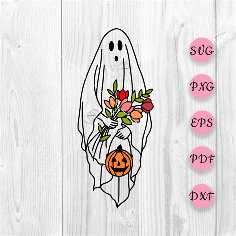 Floral Ghost Svg Ghost SVG Ghost Svg Ghosts Svg Ghost - Etsy