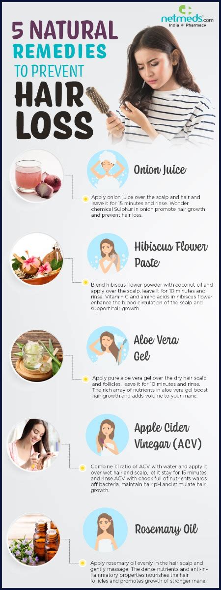 5 Easy Home Remedies To Control Hair Loss - Infographic