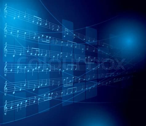 Blue Music Notes Wallpaper - WallpaperSafari