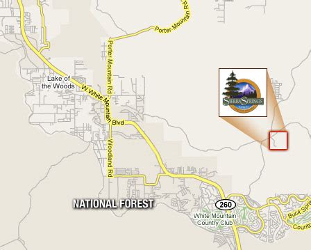 Pinetop, AZ Location Map for Sierra Springs Ranch