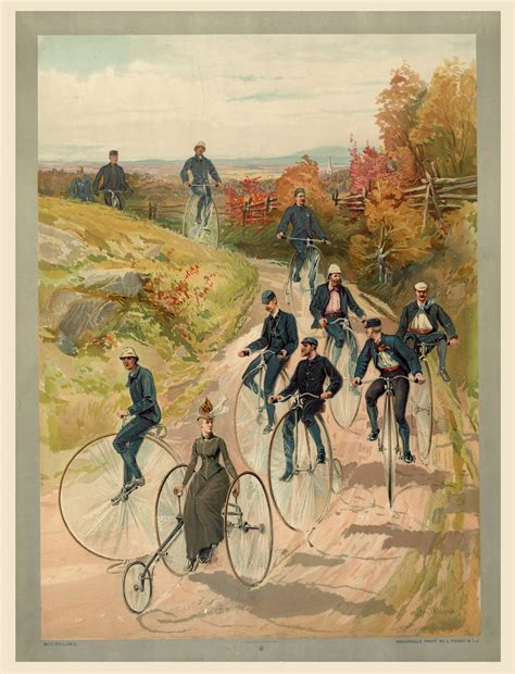 Cycling Vintage Watercolor Painting Free Stock Photo - Public Domain Pictures