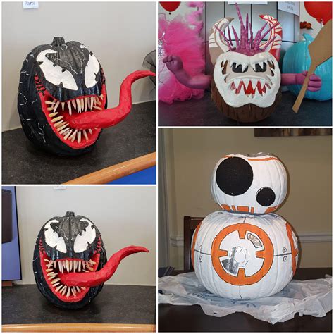 Pumpkins I have decorated within the past years for my company's pumpkin contest. (I never win ...