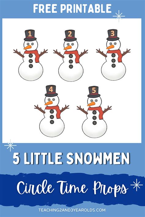 Five Little Snowmen Winter Circle Time Activity