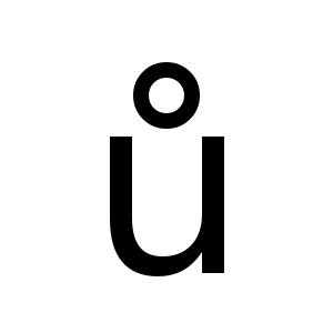 ů | latin small letter u with ring above (U+016F) @ Graphemica