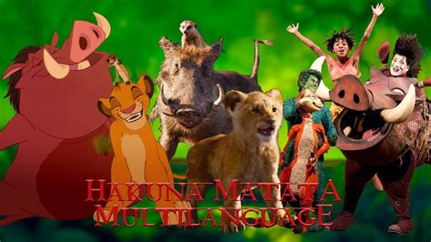 Lion King Hakuna Matata Multilanguage (1994, 2019, musical) Young Simba - YouTube