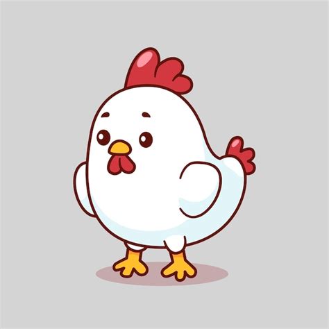 Premium Vector | Cute chicken cartoon icon illustration