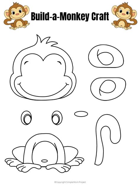 Easy Build-a-Monkey Craft for Kids with FREE Template