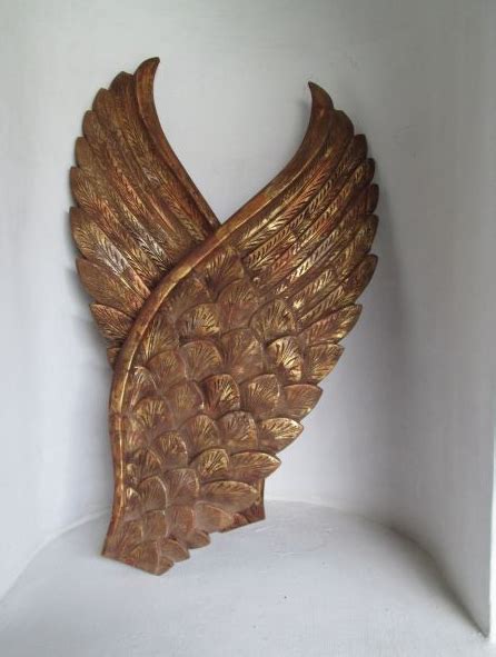 Carved Wood Angel Wings Look 4 Less