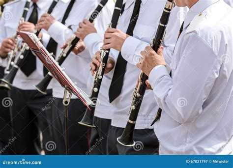 Group of Musicians in the Military Orchestra Plays Clarinets Stock Image - Image of sound, army ...