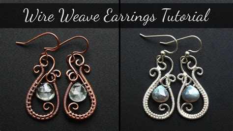 Elegant Teardrop Wire Weave / Wire Wrapped Earrings Tutorial | "Harmony" Earrings - YouTube ...