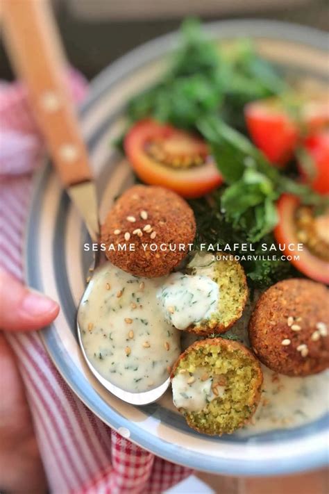 Best Falafel Sauce with Sesame & Yogurt | Simple. Tasty. Good.