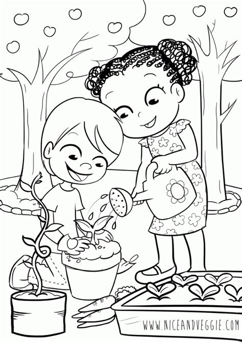 Garden Coloring Page Images For Kids - Coloring Home