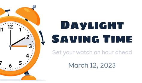 Daylight Saving Time March 12, 2023 Concept. Clock set to an hour ahead ...