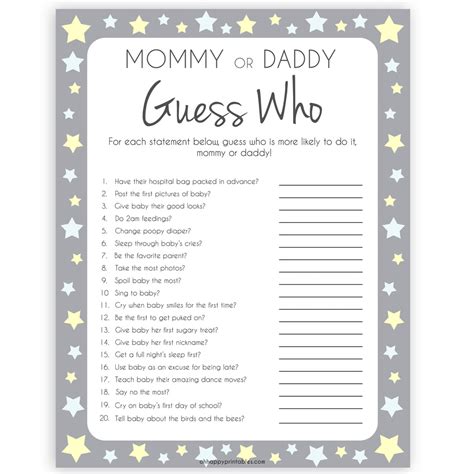 Baby Shower Games Dad - Baby Shower Ideas