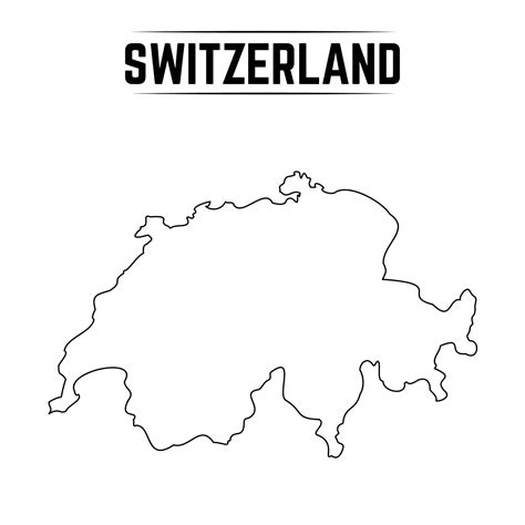 Outline Simple Map of Switzerland 3087800 Vector Art at Vecteezy