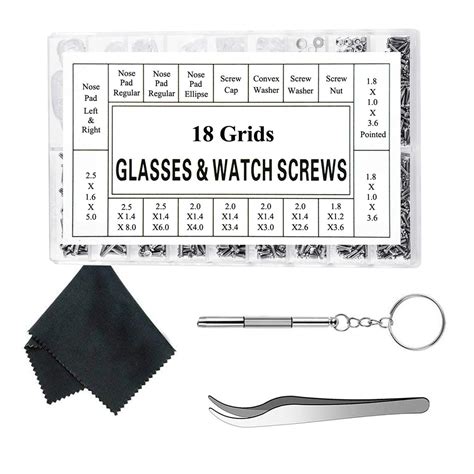 Eyeglass Repair Kit Sunglass Glasses Repair Kit Eyeglasses Screws with ...