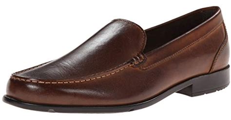 Rockport Leather Classic Lite Venetian Slip-on Loafer in Dark Brown (Brown) for Men - Lyst