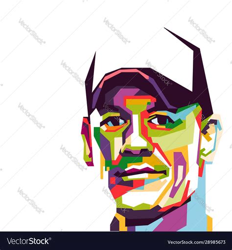 John cena face pop art Royalty Free Vector Image