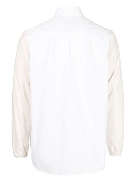 Fumito Ganryu Panelled button-up Shirt - Farfetch