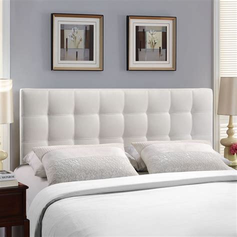 Modway Lily Queen Upholstered Headboard | White headboard, Upholstered headboard, Headboard designs