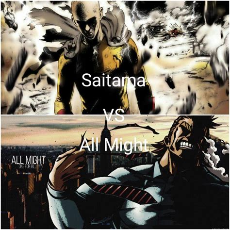 Saitama Vs All Might | Anime Amino