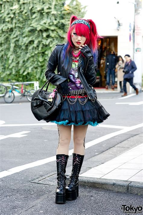 Harajuku Rock Chic w/ G2? Tutu, Dip Dye Hair & Platform Boots | Harajuku fashion street ...