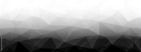 Low Poly black and white horizontal seamless background, gradient to the fade Stock-vektor ...