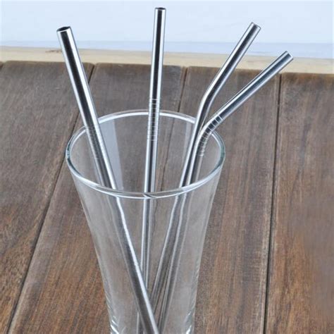 Stainless Steel Straw Ultra Long Reusable Drinking Metal Straws Kit ...